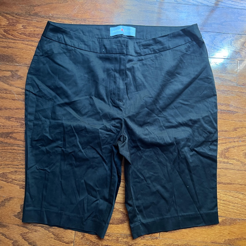 Women's Black Bermuda Shorts - Sleek Tailored Style
